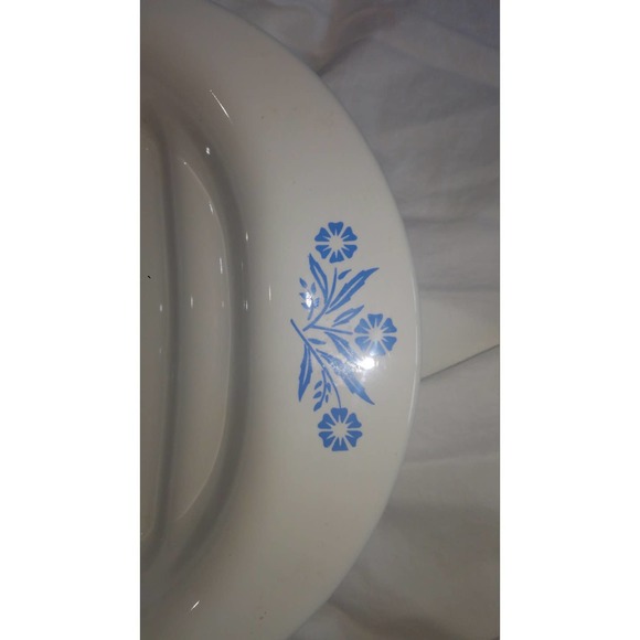 Corningware P-19 Platter Blue Cornflower - Picture 2 of 4